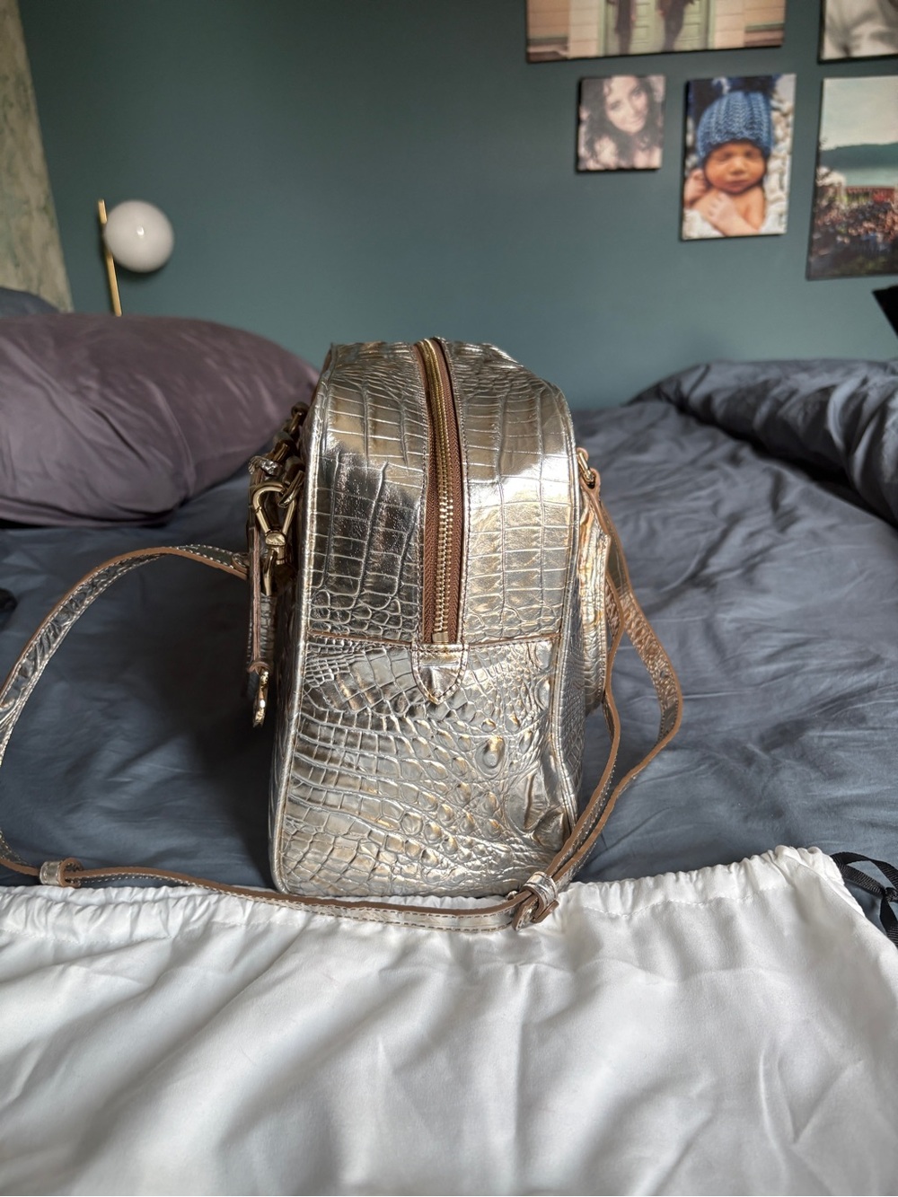 Brahmin Marissa Bronze/Gold/Silver Satchel - Picture 5 of 14